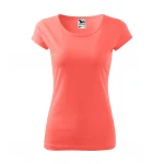Camiseta mujer ajustada MALFINI Pure de manga corta, jersey de algodón personalizada con logotipo