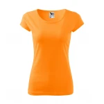 Camiseta mujer ajustada MALFINI Pure de manga corta, jersey de algodón personalizada con logotipo