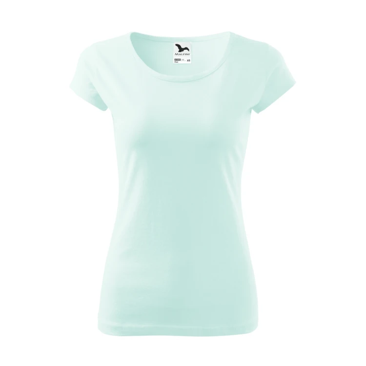Camiseta mujer ajustada MALFINI Pure de manga corta, jersey de algodón personalizada con logotipo