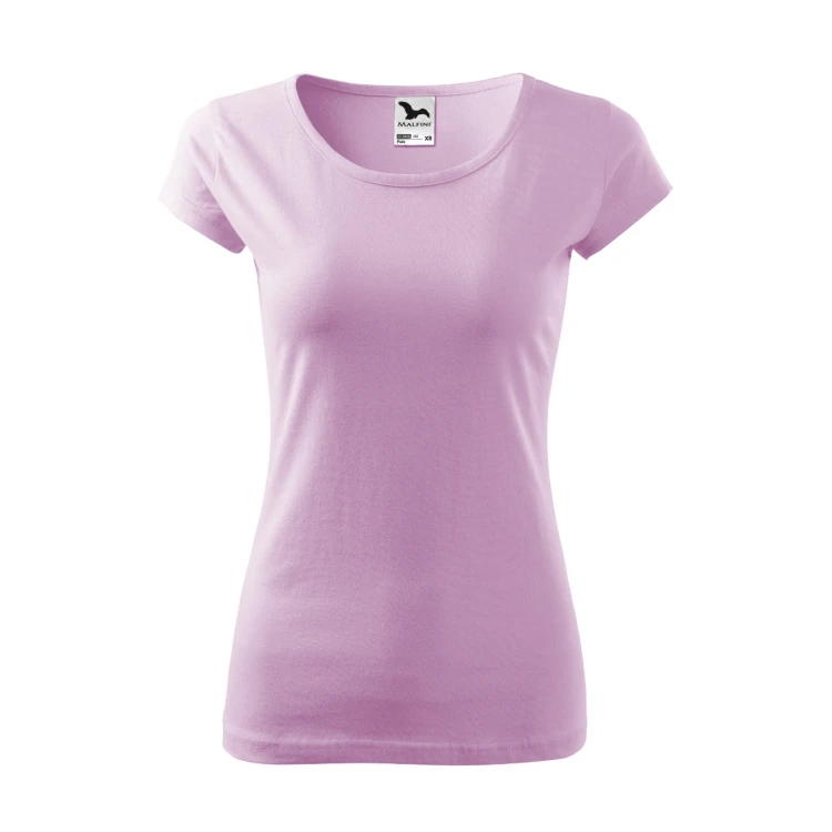 Camiseta mujer ajustada MALFINI Pure de manga corta, jersey de algodón personalizada con logotipo