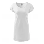 Women's t-shirt dress MALFINI mod. Love with boat neckline and kimono sleeves, relaxed fit