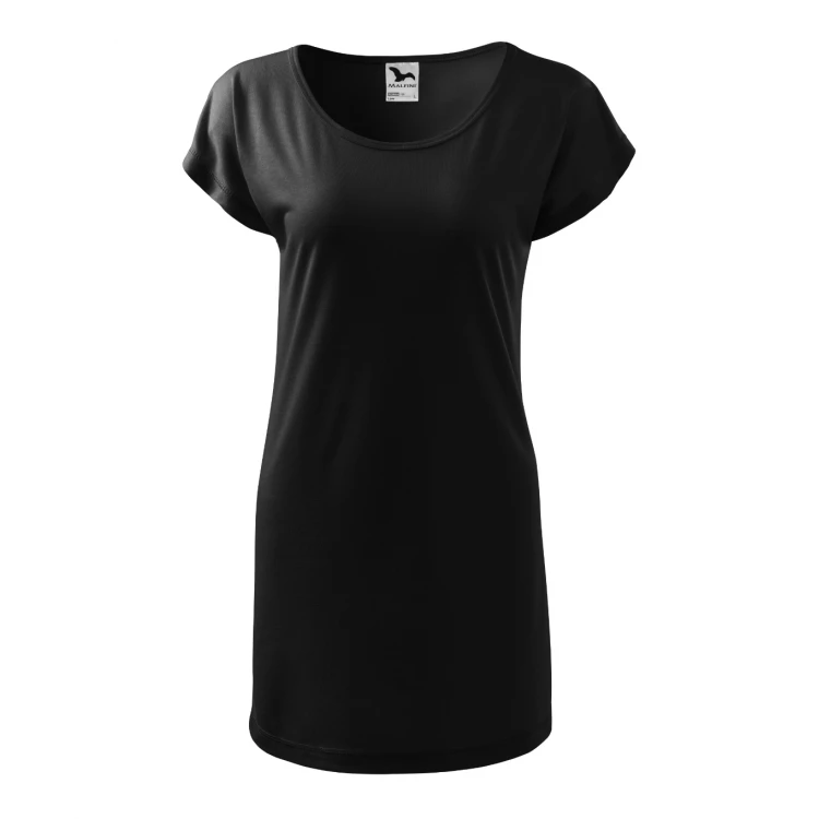Women's t-shirt dress MALFINI mod. Love with boat neckline and kimono sleeves, relaxed fit