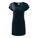 Women's t-shirt dress MALFINI mod. Love with boat neckline and kimono sleeves, relaxed fit