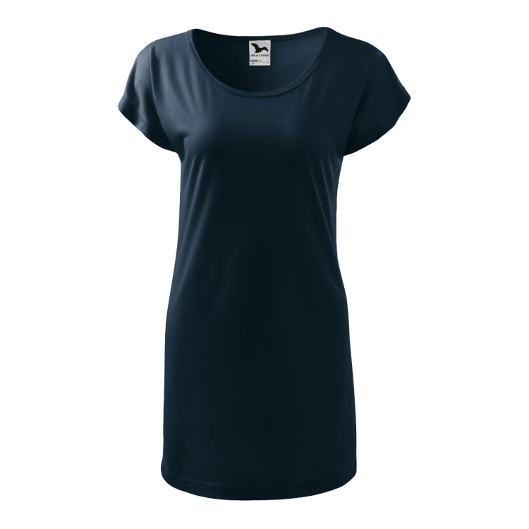 Women's t-shirt dress MALFINI mod. Love with boat neckline and kimono sleeves, relaxed fit