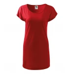 Women's t-shirt dress MALFINI mod. Love with boat neckline and kimono sleeves, relaxed fit