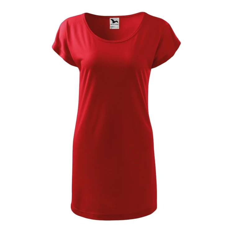 Women's t-shirt dress MALFINI mod. Love with boat neckline and kimono sleeves, relaxed fit