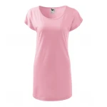 Women's t-shirt dress MALFINI mod. Love with boat neckline and kimono sleeves, relaxed fit