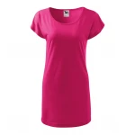 Women's t-shirt dress MALFINI mod. Love with boat neckline and kimono sleeves, relaxed fit