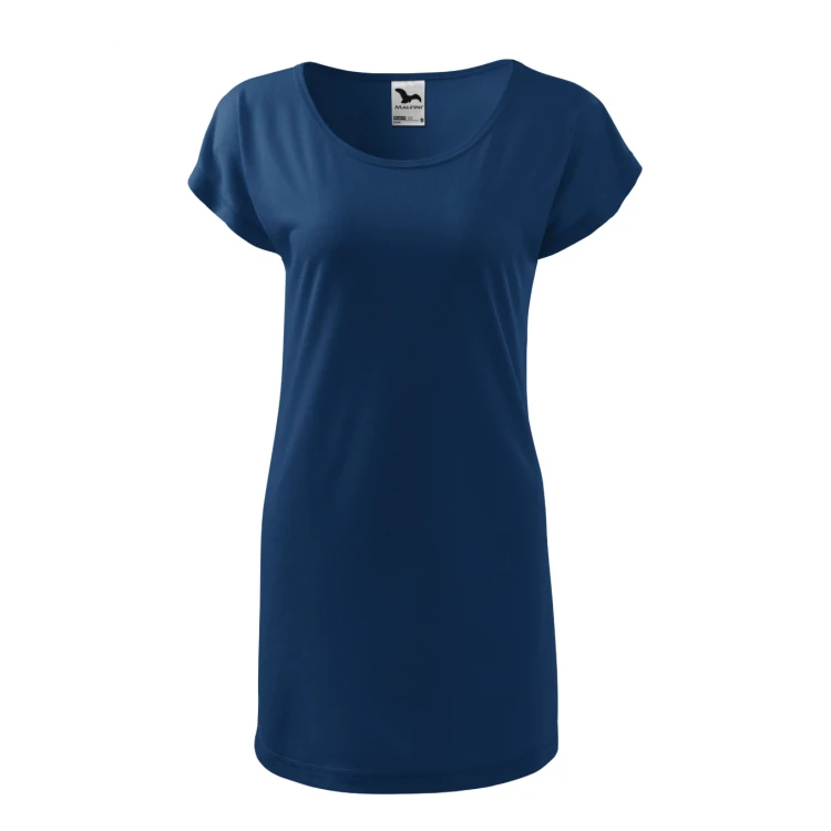 Women's t-shirt dress MALFINI mod. Love with boat neckline and kimono sleeves, relaxed fit