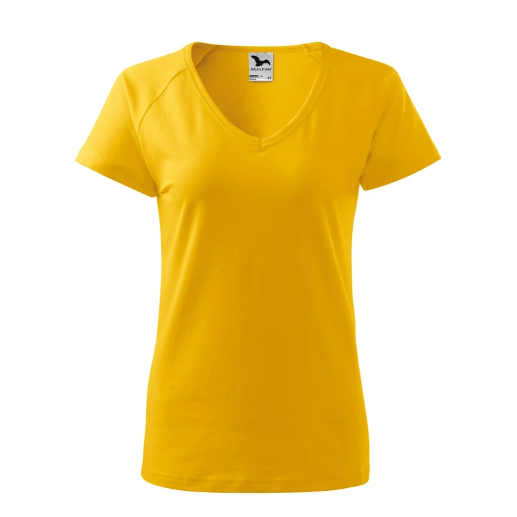 Camiseta mujer MALFINI Dream con cuello en V y mangas raglán, disponible para personalizar con su logo
