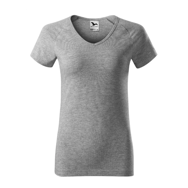 Camiseta mujer MALFINI Dream con cuello en V y mangas raglán, disponible para personalizar con su logo