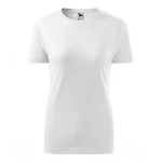 Camiseta mujer MALFINI Classic en algodón 100%, corte ajustado y cuello redondo fino, disponible para personalizar