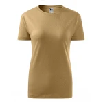 Camiseta mujer MALFINI Classic en algodón 100%, corte ajustado y cuello redondo fino, disponible para personalizar