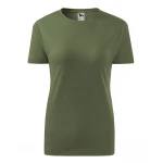 Camiseta mujer MALFINI Classic en algodón 100%, corte ajustado y cuello redondo fino, disponible para personalizar