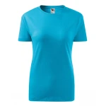 Camiseta mujer MALFINI Classic en algodón 100%, corte ajustado y cuello redondo fino, disponible para personalizar