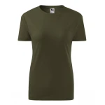 Camiseta mujer MALFINI Classic en algodón 100%, corte ajustado y cuello redondo fino, disponible para personalizar