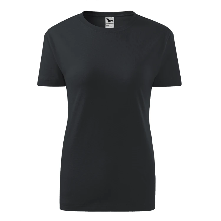Camiseta mujer MALFINI Classic en algodón 100%, corte ajustado y cuello redondo fino, disponible para personalizar