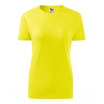 Camiseta mujer MALFINI Classic en algodón 100%, corte ajustado y cuello redondo fino, disponible para personalizar