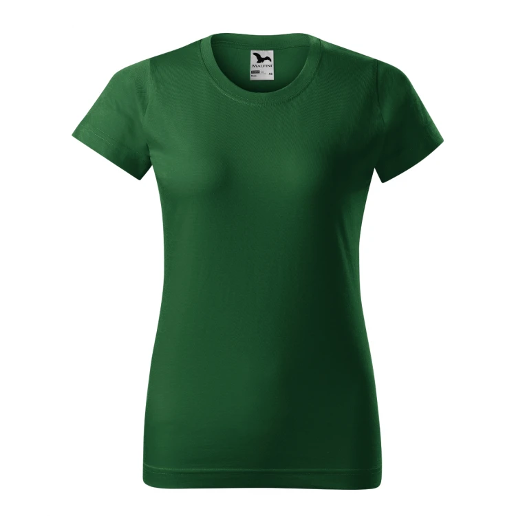 Camiseta mujer MALFINI mod. Basic en algodón single jersey, frente y dorso, personalizable con logo empresarial