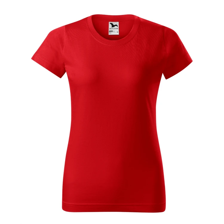 Camiseta mujer MALFINI mod. Basic en algodón single jersey, frente y dorso, personalizable con logo empresarial