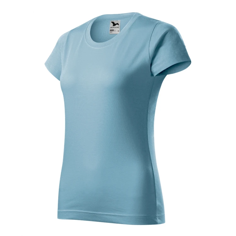Camiseta mujer MALFINI mod. Basic en algodón single jersey, frente y dorso, personalizable con logo empresarial