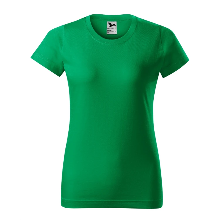 Camiseta mujer MALFINI mod. Basic en algodón single jersey, frente y dorso, personalizable con logo empresarial