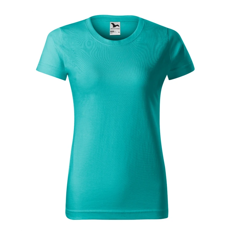 Camiseta mujer MALFINI mod. Basic en algodón single jersey, frente y dorso, personalizable con logo empresarial