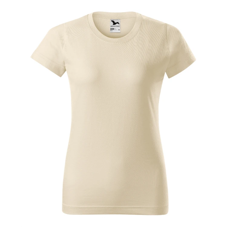 Camiseta mujer MALFINI mod. Basic en algodón single jersey, frente y dorso, personalizable con logo empresarial