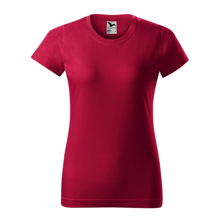 Camiseta mujer MALFINI mod. Basic en algodón single jersey, frente y dorso, personalizable con logo empresarial