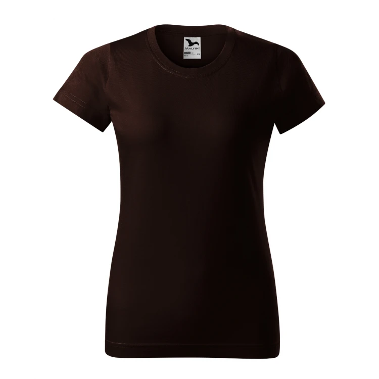 Camiseta mujer MALFINI mod. Basic en algodón single jersey, frente y dorso, personalizable con logo empresarial