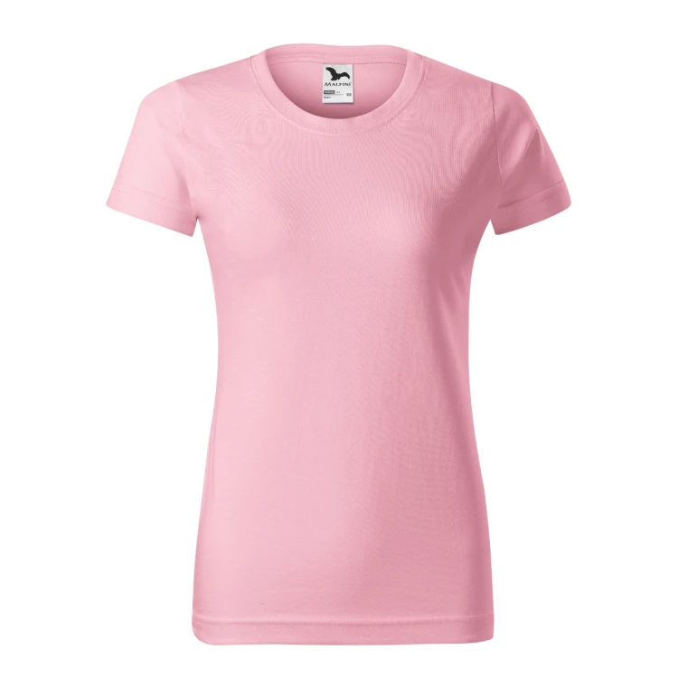 Camiseta mujer MALFINI mod. Basic en algodón single jersey, frente y dorso, personalizable con logo empresarial