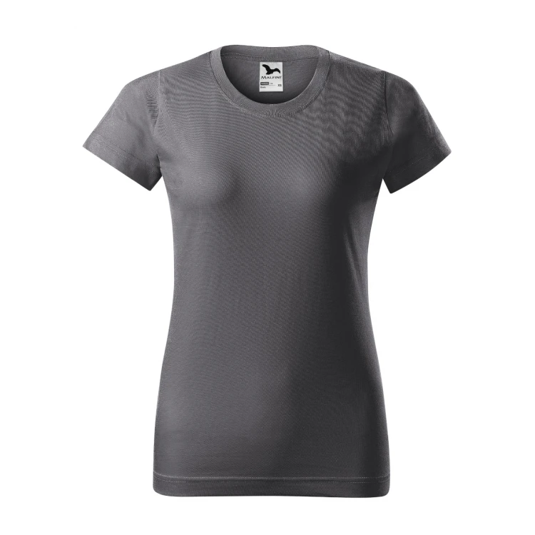 Camiseta mujer MALFINI mod. Basic en algodón single jersey, frente y dorso, personalizable con logo empresarial