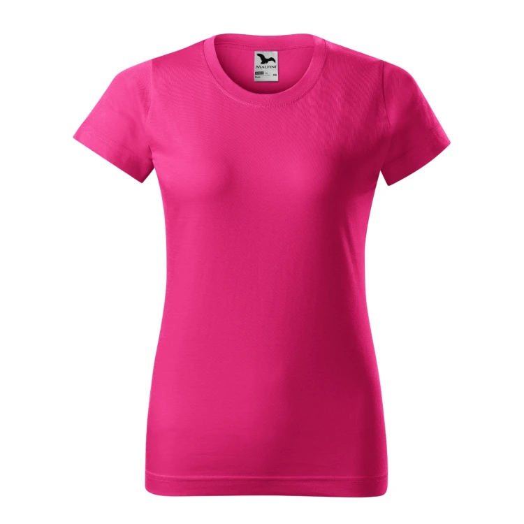 Camiseta mujer MALFINI mod. Basic en algodón single jersey, frente y dorso, personalizable con logo empresarial