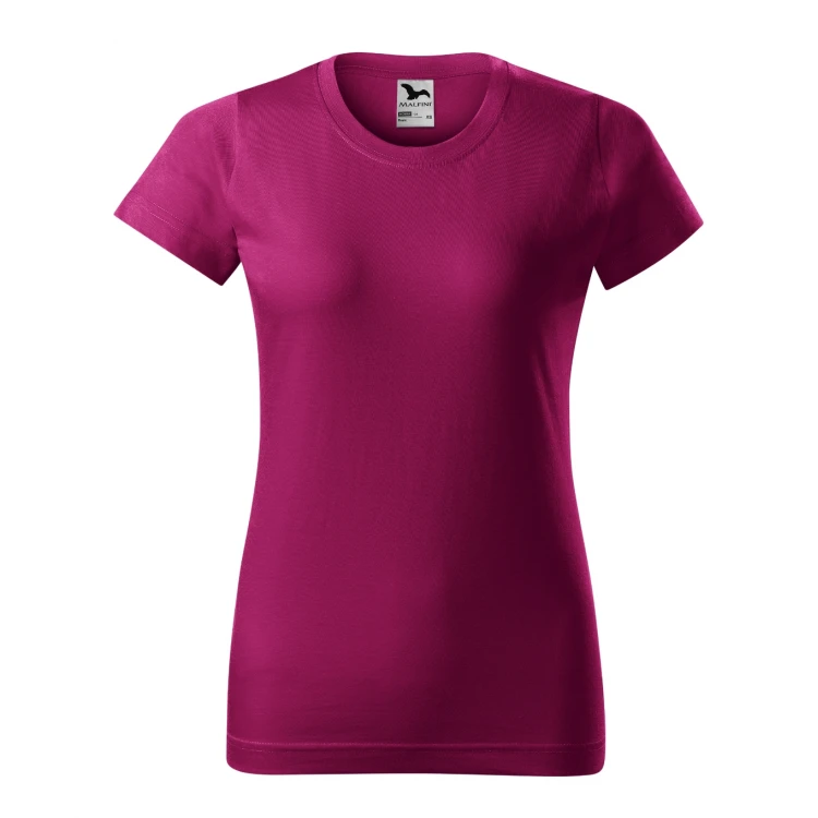 Camiseta mujer MALFINI mod. Basic en algodón single jersey, frente y dorso, personalizable con logo empresarial