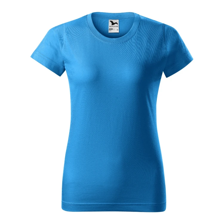 Camiseta mujer MALFINI mod. Basic en algodón single jersey, frente y dorso, personalizable con logo empresarial