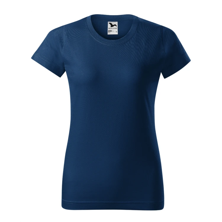 Camiseta mujer MALFINI mod. Basic en algodón single jersey, frente y dorso, personalizable con logo empresarial