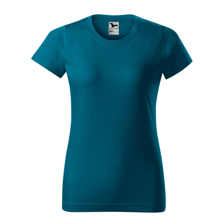 Camiseta mujer MALFINI mod. Basic en algodón single jersey, frente y dorso, personalizable con logo empresarial