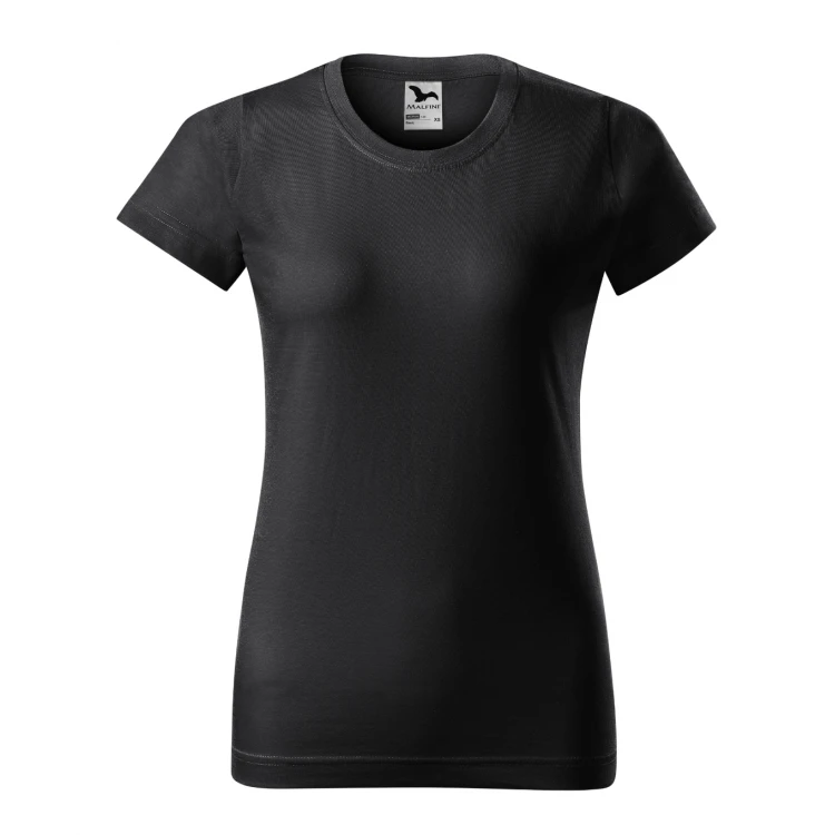Camiseta mujer MALFINI mod. Basic en algodón single jersey, frente y dorso, personalizable con logo empresarial