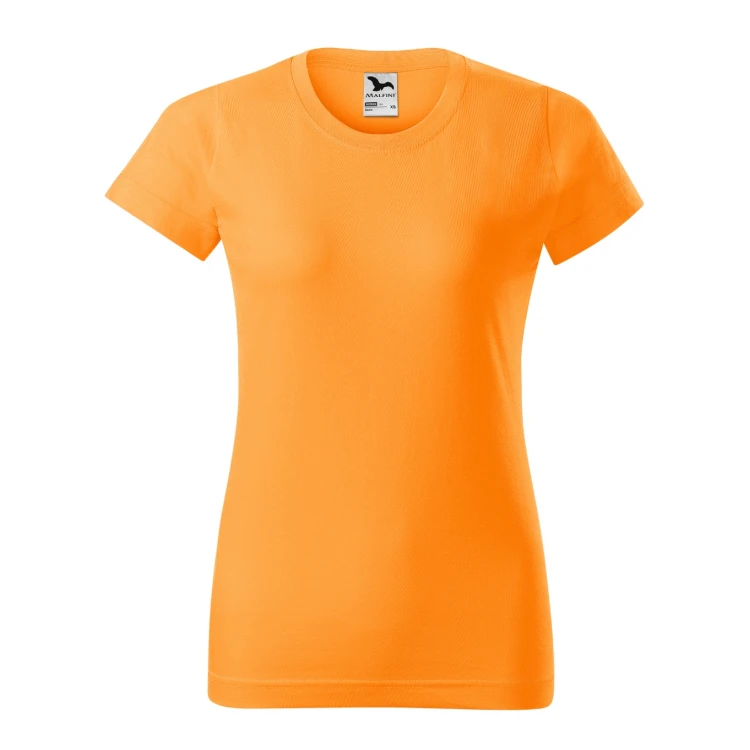 Camiseta mujer MALFINI mod. Basic en algodón single jersey, frente y dorso, personalizable con logo empresarial