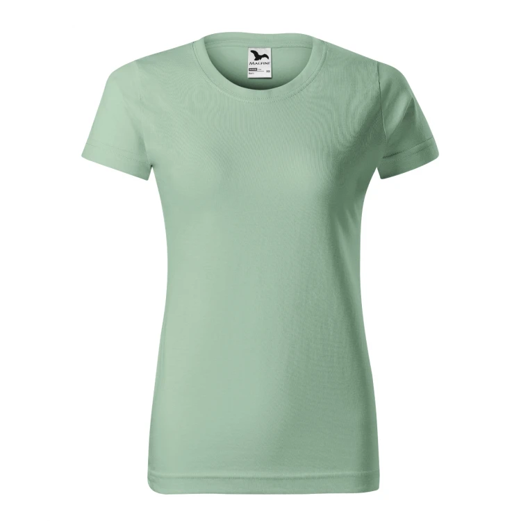 Camiseta mujer MALFINI mod. Basic en algodón single jersey, frente y dorso, personalizable con logo empresarial