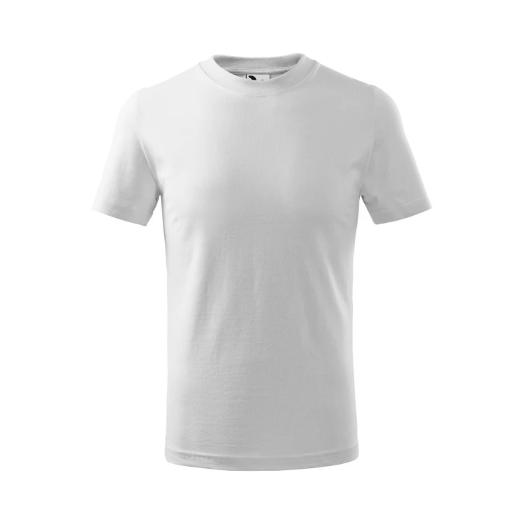 Camiseta infantil MALFINI Basic en algodón con acabado de silicona, disponible para personalizar con logo