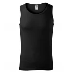 Camiseta sin mangas para hombre en punto liso con cuello y sisas reforzados