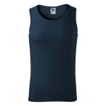 Camiseta sin mangas para hombre en punto liso con cuello y sisas reforzados