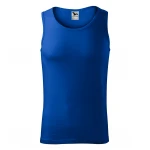 Camiseta sin mangas para hombre en punto liso con cuello y sisas reforzados