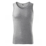 Camiseta sin mangas para hombre en punto liso con cuello y sisas reforzados