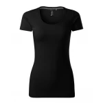 Camiseta mujer MALFINI Action en algodón elastano, corte slim fit con escote profundo, vista frontal para personalizar con logo