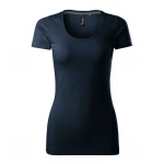 Camiseta mujer MALFINI Action en algodón elastano, corte slim fit con escote profundo, vista frontal para personalizar con logo