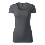 Camiseta mujer MALFINI Action en algodón elastano, corte slim fit con escote profundo, vista frontal para personalizar con logo