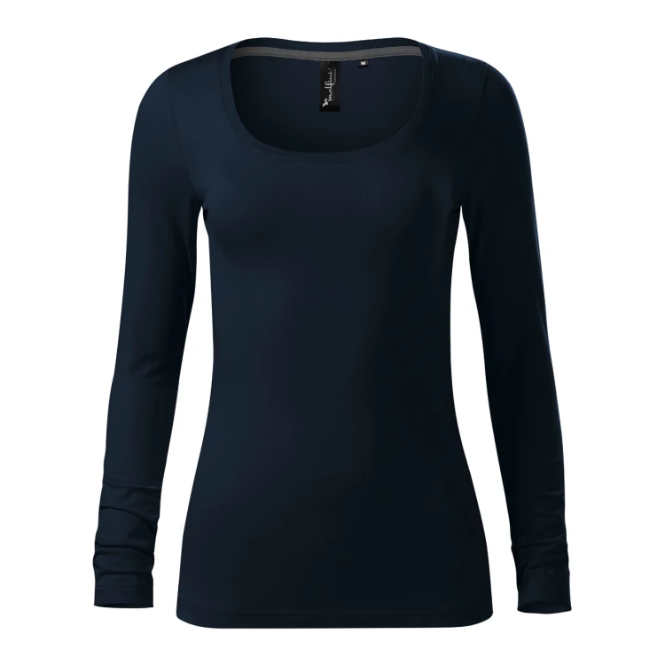 MALFINI Brave womens t-shirt in cotton elastane, front view on mannequin, available to personalise