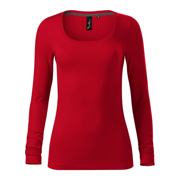 MALFINI Brave womens t-shirt in cotton elastane, front view on mannequin, available to personalise
